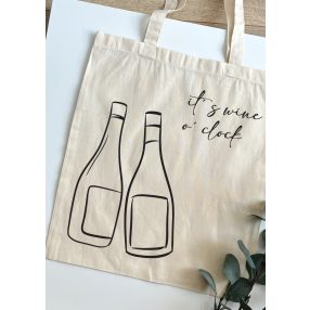 Vászontáska - Wine o'clock