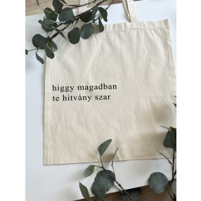 Vászontáska - natúr/fekete